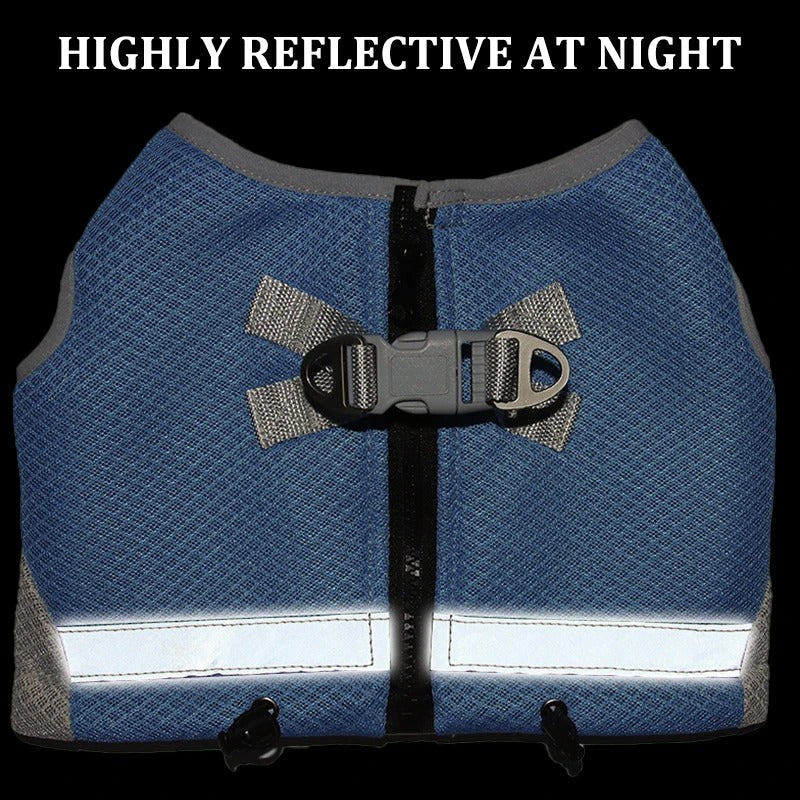 Frenchie Cooling Traction Vest - Breathable Summer Harness for French Bulldogs