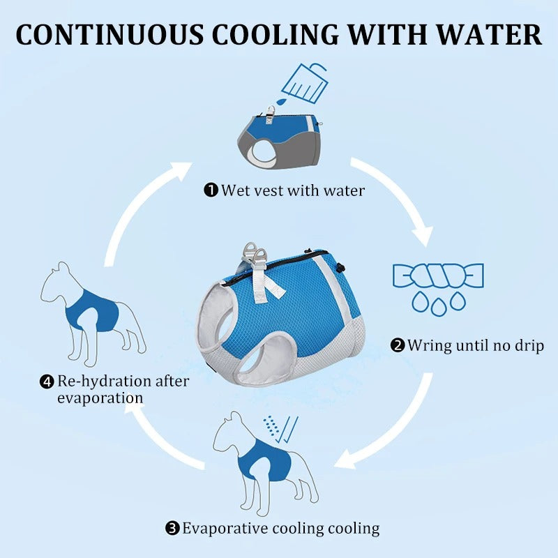 Frenchie Cooling Traction Vest - Breathable Summer Harness for French Bulldogs